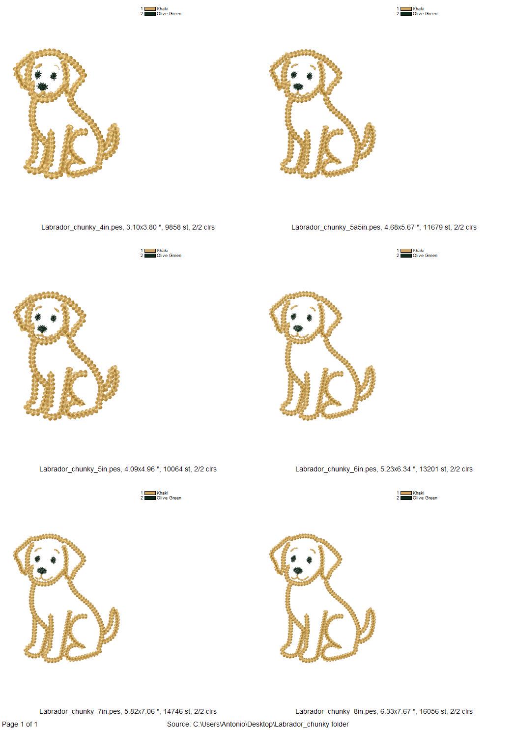 Labrador Chunky Thread Effect