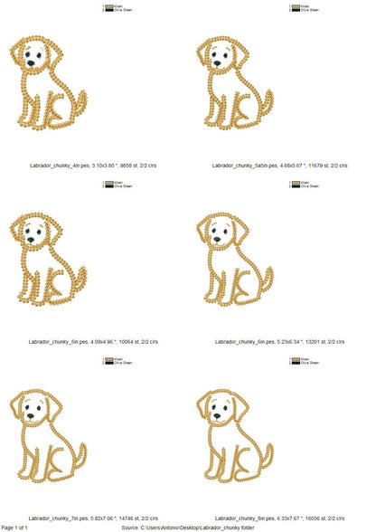 Labrador Chunky Thread Effect