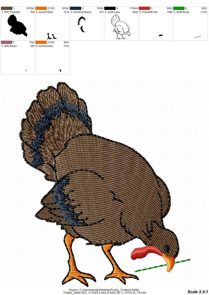Naughty Turkey Towel Thief Set – freche Truthähne als Handtuchdiebe