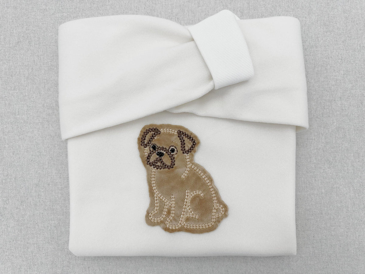 Cute Pug Chunky Thread Effect