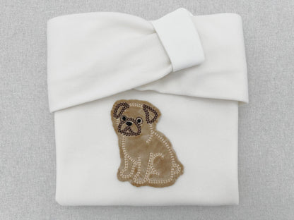 Cute Pug Chunky Thread Effect