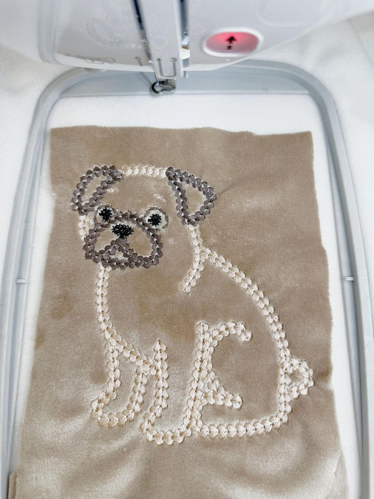 Cute Pug Chunky Thread Effect