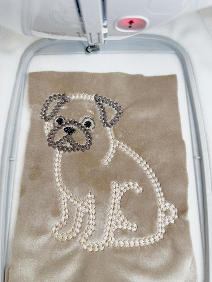 Cute Pug Chunky Thread Effect