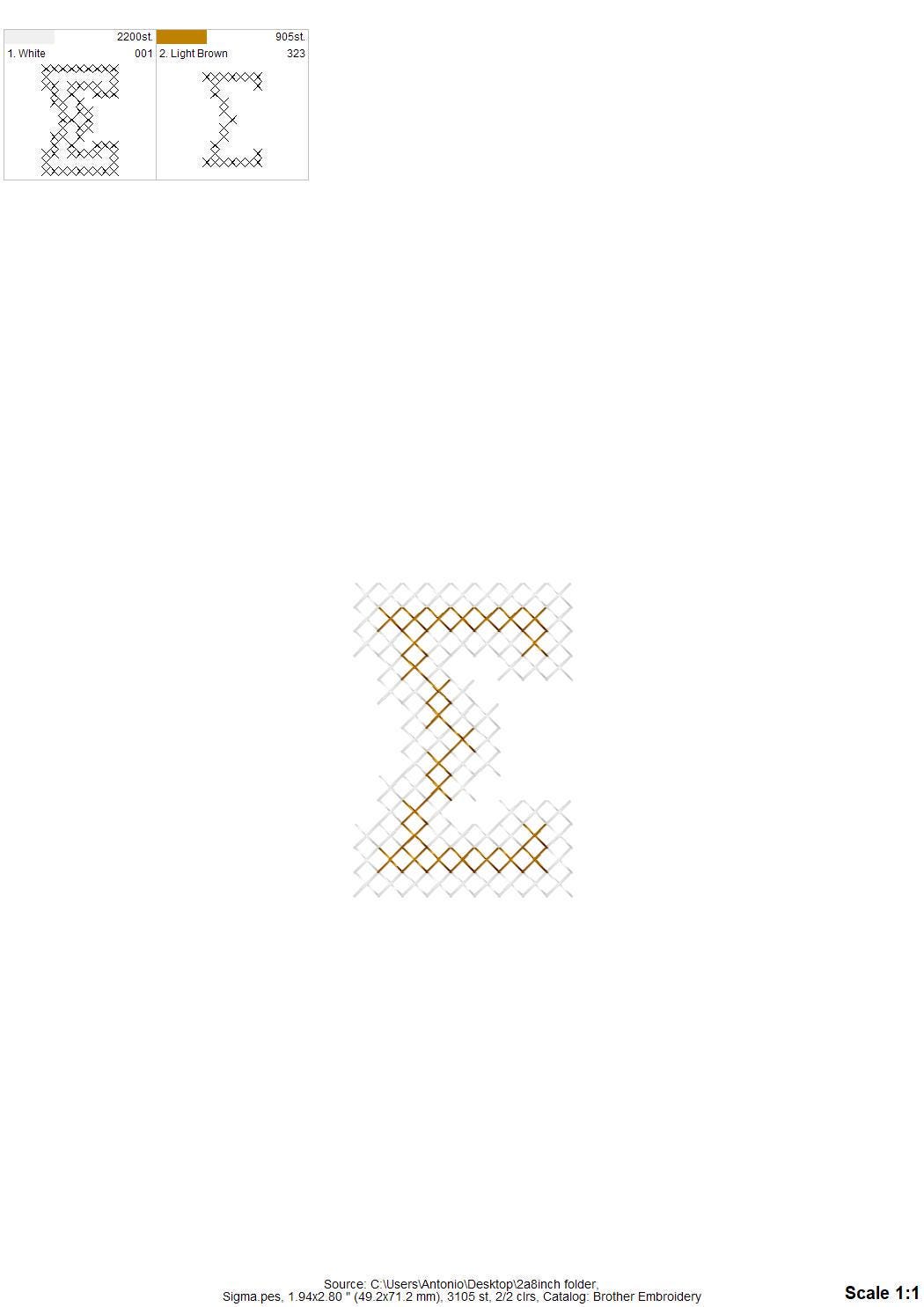 Cross Stitch Greek Font