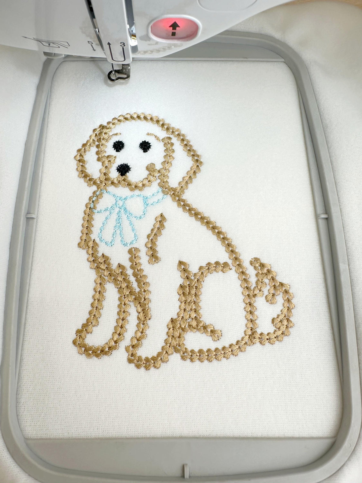 Golden Retriever Chunky Thread Effect