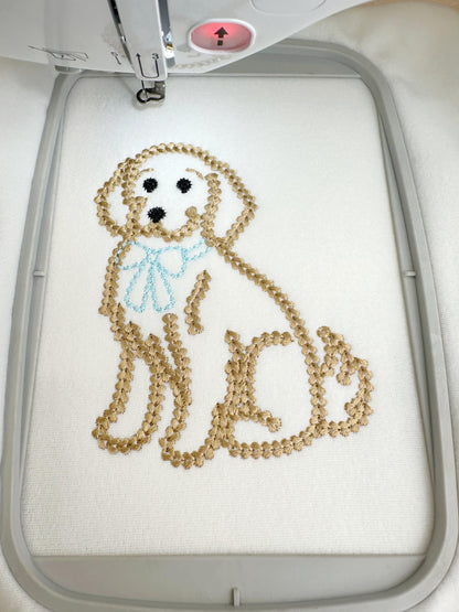 Golden Retriever Chunky Thread Effect