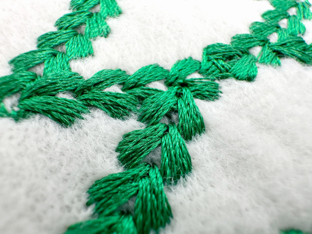 Árboles de Navidad del bosque con efecto de hilo grueso