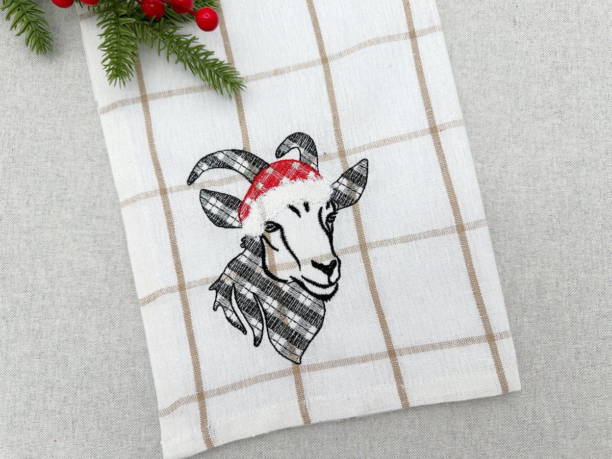Christmas Goat Santa