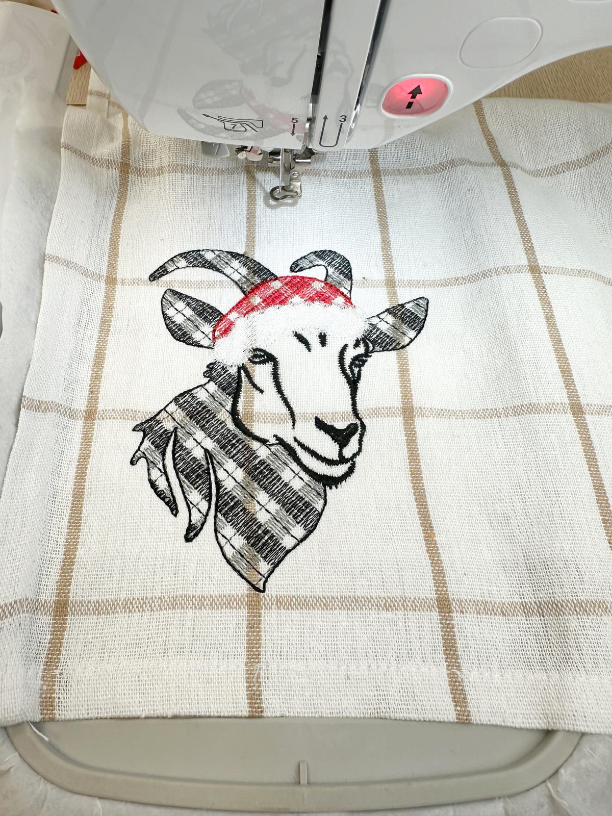 Christmas Goat Santa