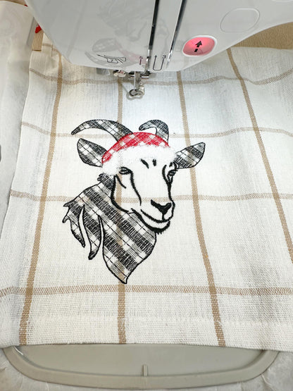 Christmas Goat Santa