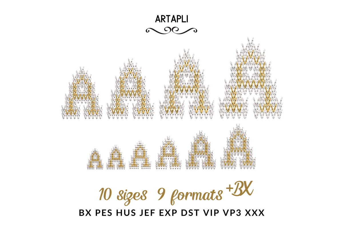Knit Stitch Greek Font