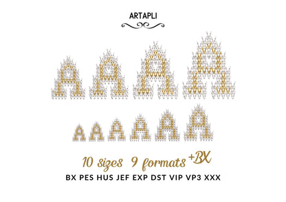 Knit Stitch Greek Font