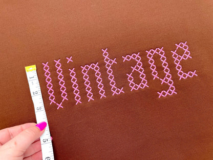 Narrow Chunky Cross Stitch Font machine embroidery designs unique Alphabet Monogram Block style many sizes 1.6 up to 4.4 inches BX