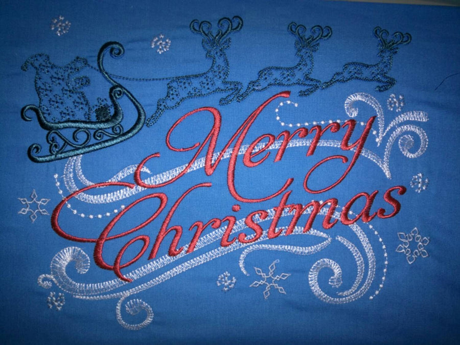 Merry Christmas Lights Machine Embroidery | PES DST JEF | Artapli
