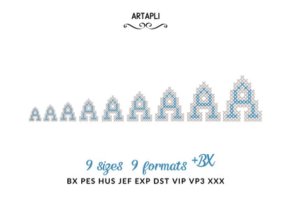 Chunky Cross Stitch Greek Font
