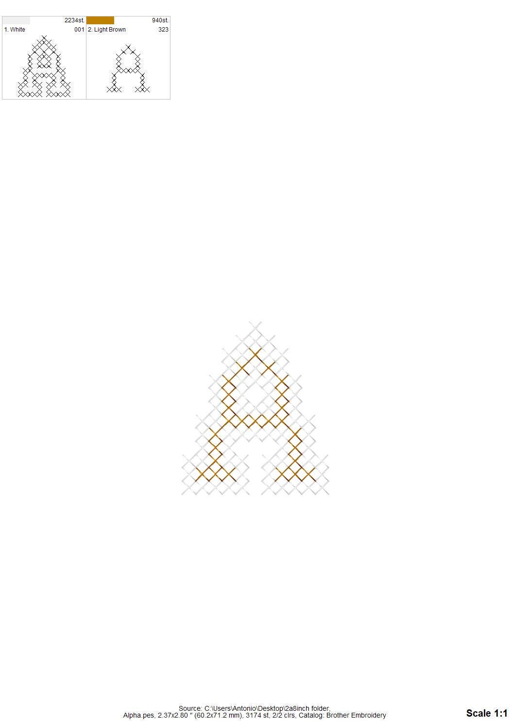 Cross Stitch Greek Font