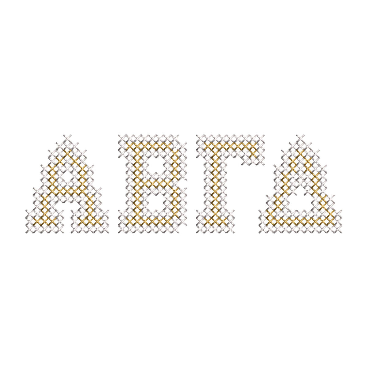 Cross Stitch Greek Font