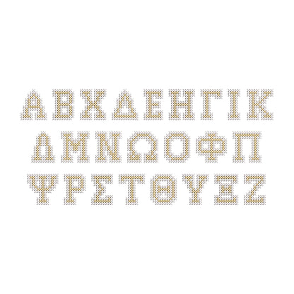 Cross Stitch Greek Font