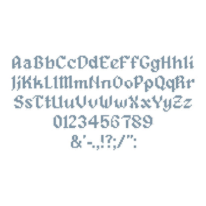Old English Chunky Cross Stitch Font
