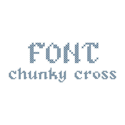Old English Chunky Cross Stitch Font