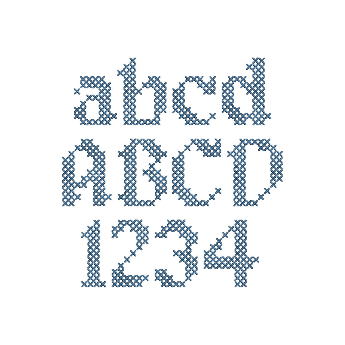 Old English Chunky Cross Stitch Font