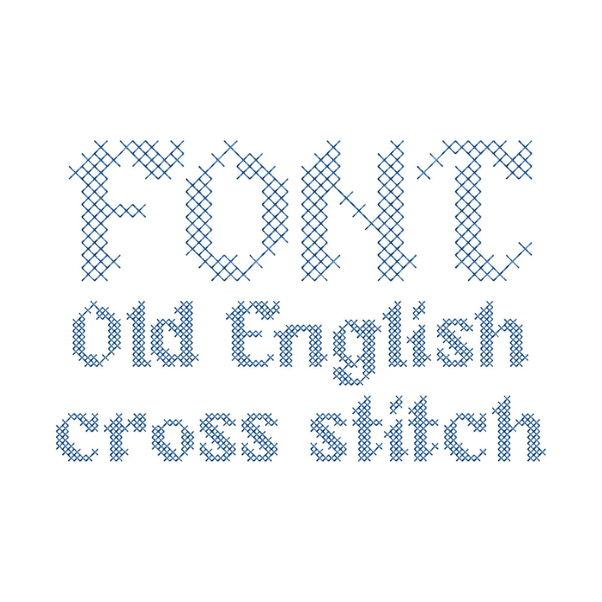 Old English Cross Stitch Font – machine embroidery font by Artapli, photo 3