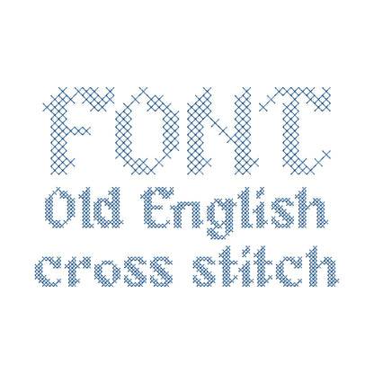 Old English Cross Stitch Font – machine embroidery font by Artapli, photo 3
