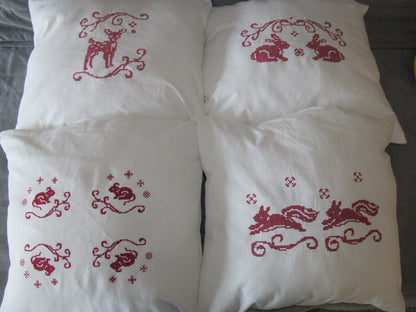 Cross Stitch Mouse Deer Squirrel Bunny Set