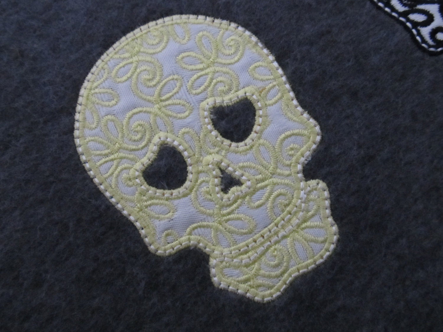 Lace curly skulls collection set of 3 types, Calavera, Halloween, machine embroidery applique designs for hoops 4x4 and 5x7 INSTANT DOWNLOAD