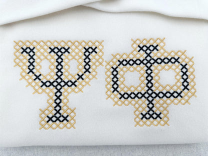 Chunky Cross stitch Greek FONT sport Monogram sororities Alphabet Block style machine embroidery design many sizes 2.6 up to 8 inches BX