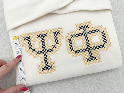 Chunky Cross Stitch Greek Font