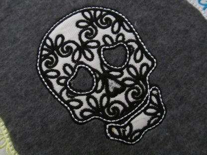 Lace curly skulls collection set of 3 types, Calavera, Halloween, machine embroidery applique designs for hoops 4x4 and 5x7 INSTANT DOWNLOAD