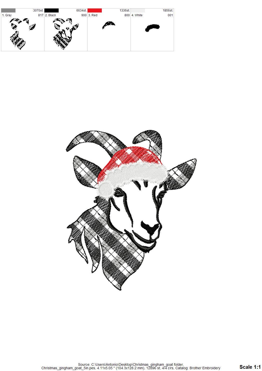 Christmas Goat Santa