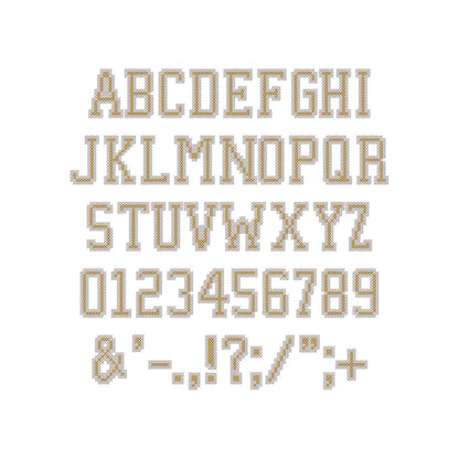 Varsity Outline Cross Stitch Font