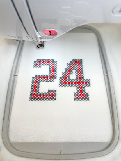 Varsity Outline Cross Stitch Font