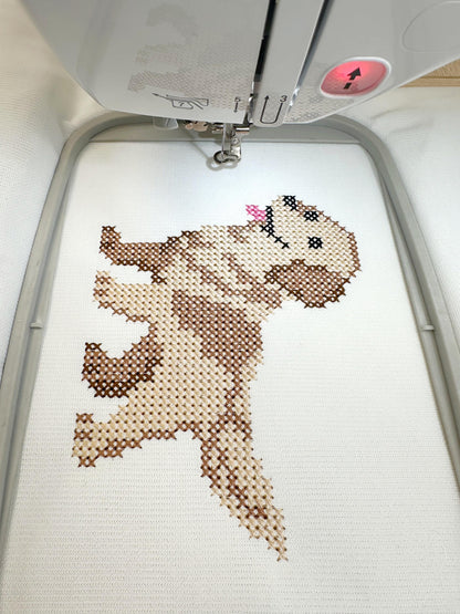 Golden retriever em ponto cruz