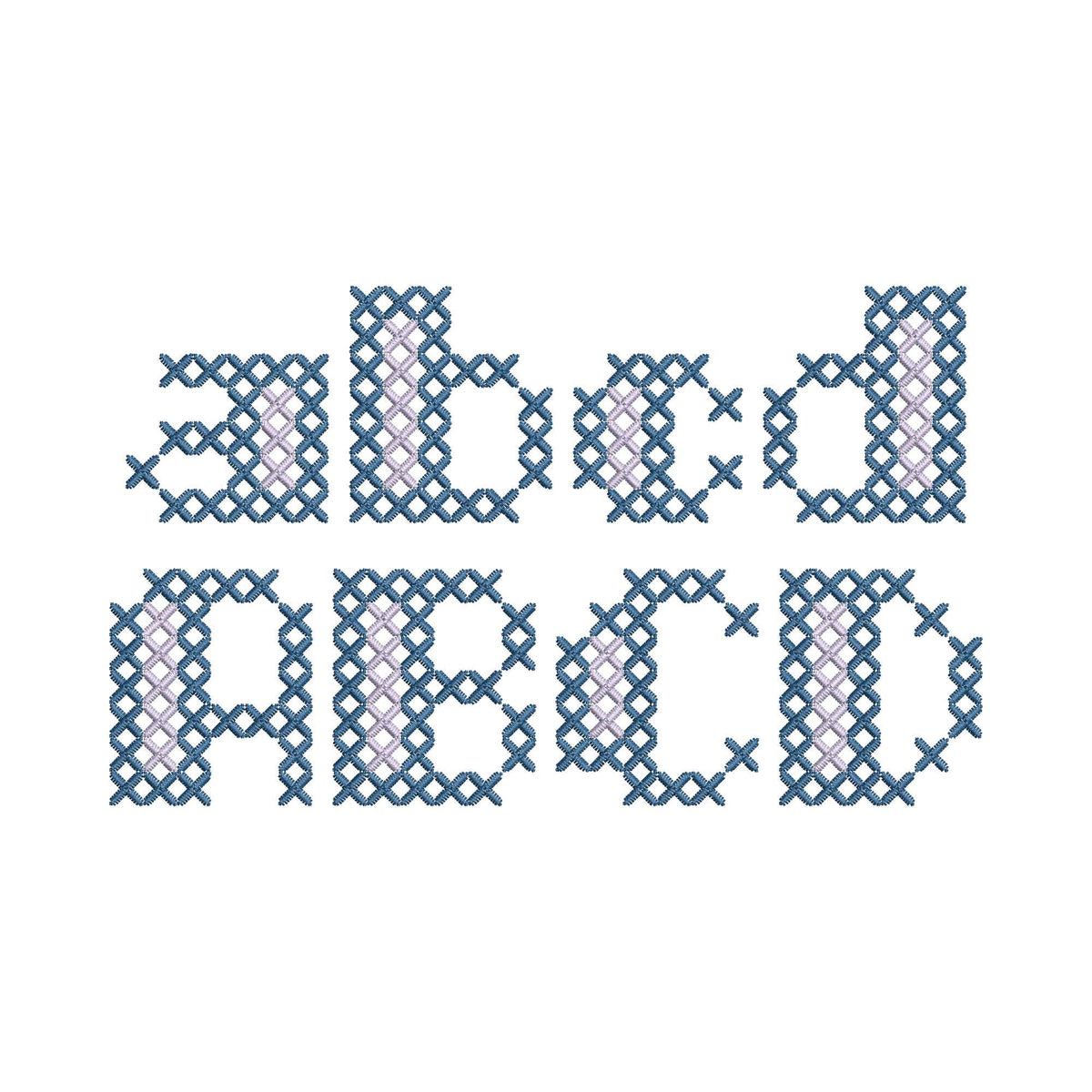 Chunky Cross Stitch Schrift, 2 Farben