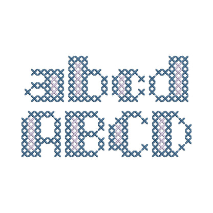 Chunky Cross Stitch Schrift, 2 Farben