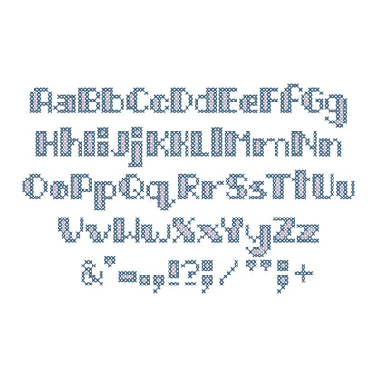 Chunky Cross Stitch Schrift, 2 Farben