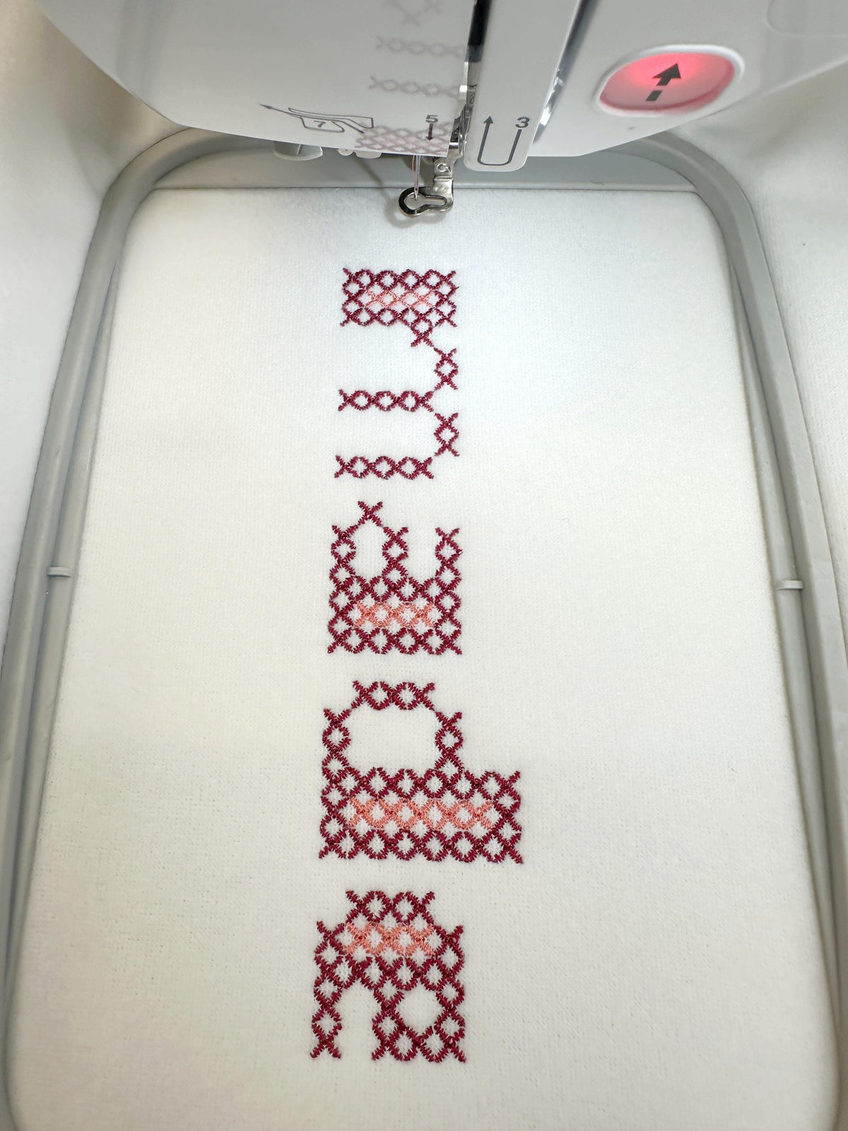 Chunky Cross Stitch Schrift, 2 Farben