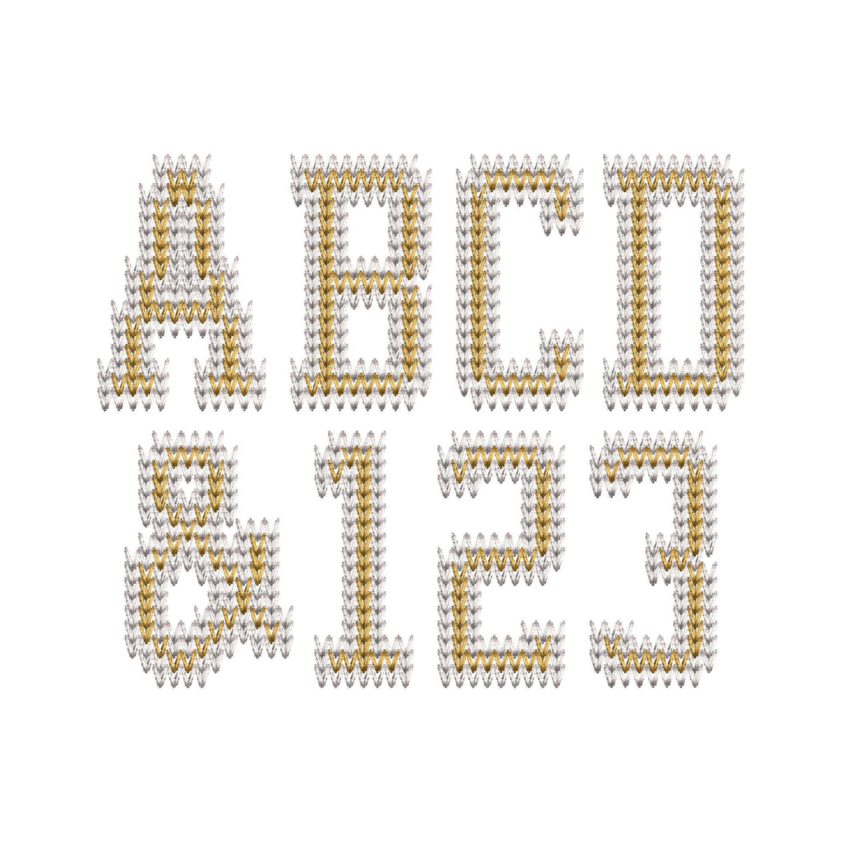 Varsity Knit Stitch Font – machine embroidery font by Artapli, photo 12