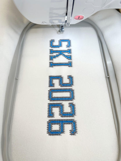 Varsity Knit Stitch Font – machine embroidery font by Artapli, photo 3