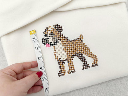 Cross Stitch Boxer Puppy