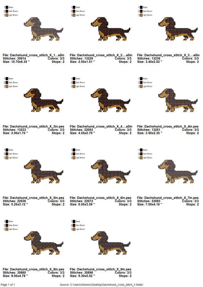 Cross Stitch Dachshund