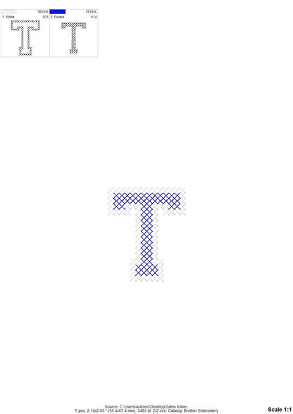 Varsity Cross Stitch Font