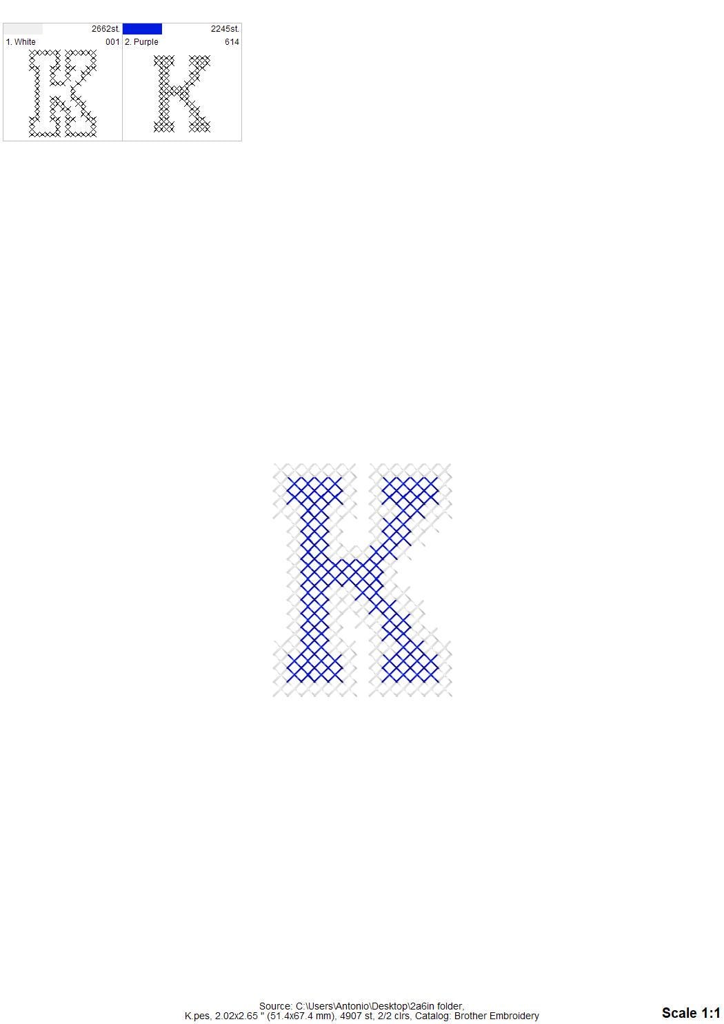 Varsity Cross Stitch Font
