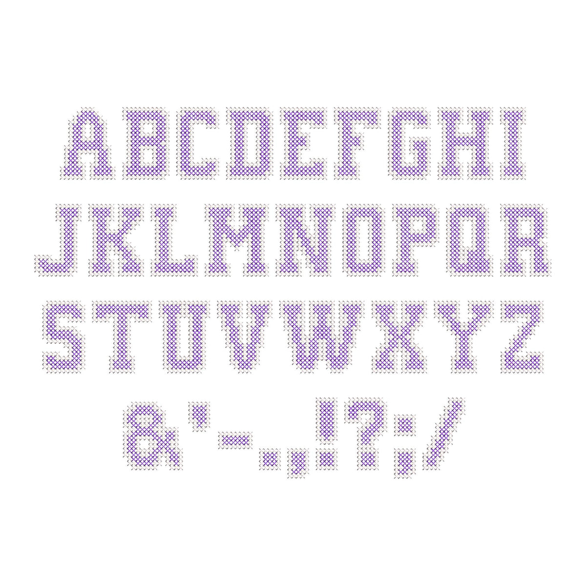 Varsity Cross Stitch Font