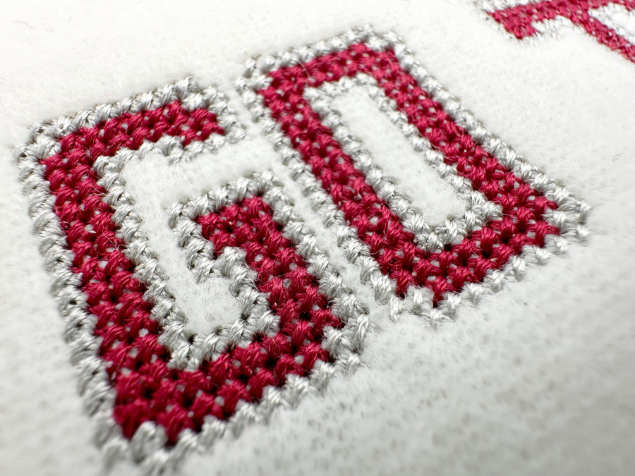 Varsity Cross Stitch FONT authentic Collegiate block style Alphabet Monogram machine embroidery design many sizes 0.7 up to 4.7 inches BX