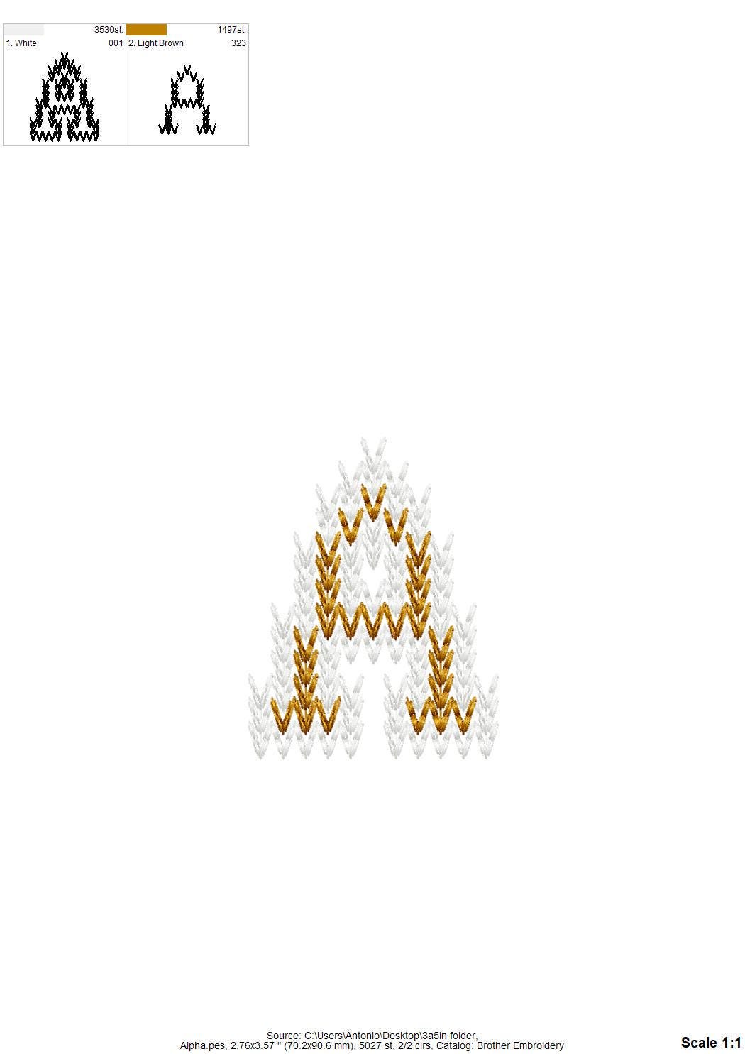 Knit Stitch Greek Font