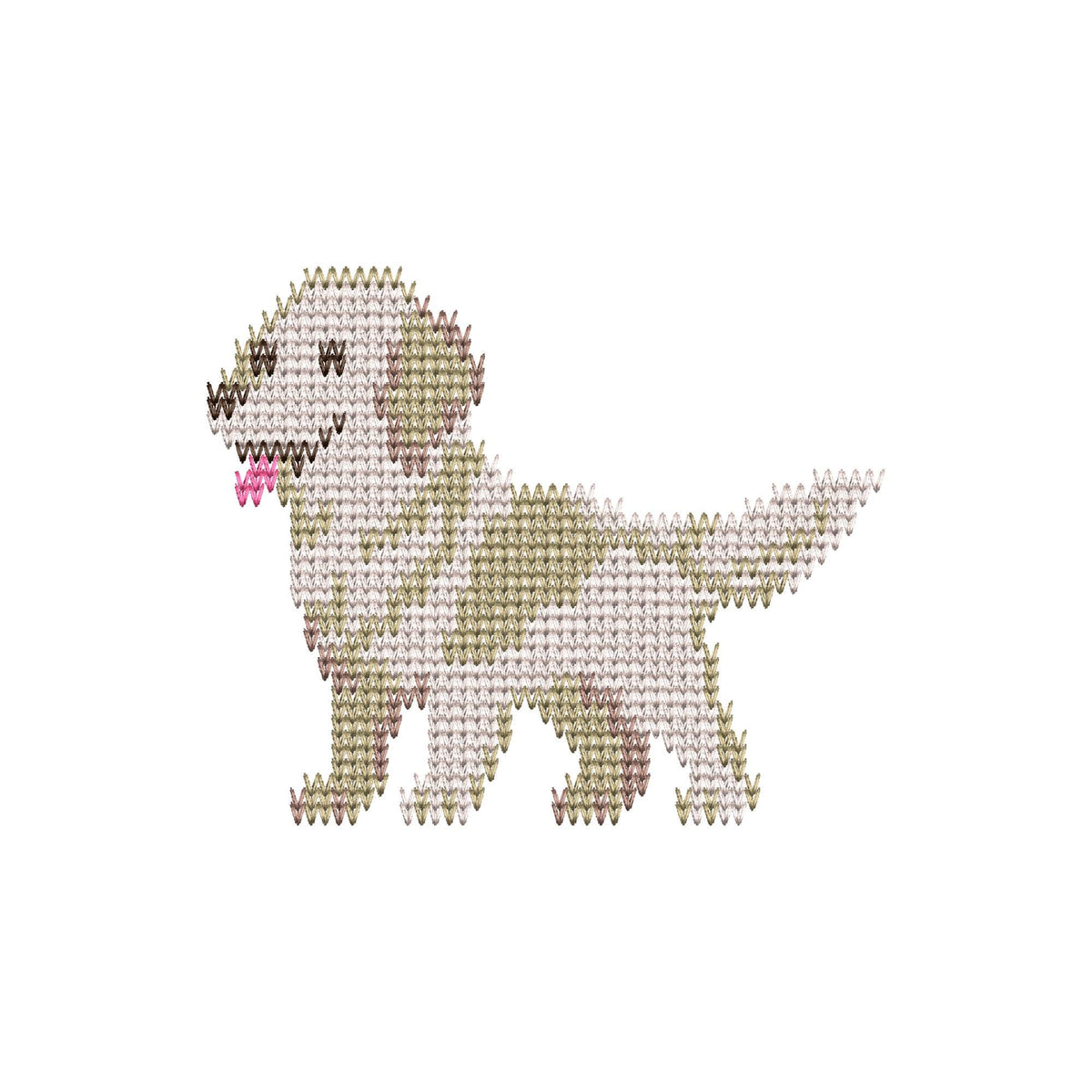 Golden retriever em tricô grosso